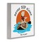 Stupell Industries Never SUP Alone Dog Framed Giclee Wall Art Design by Dog Is Good